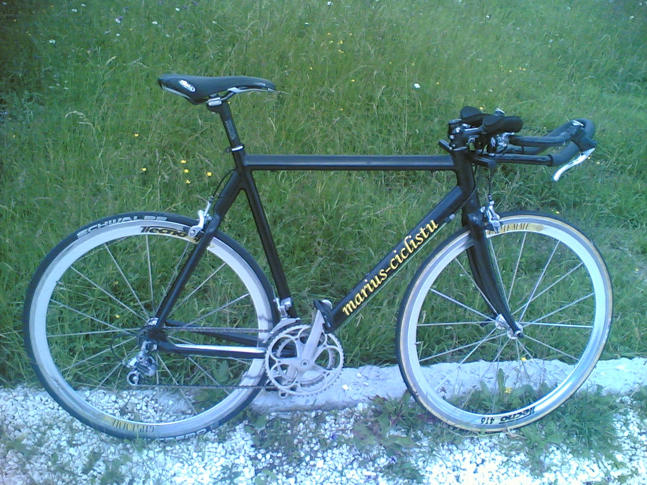 Road bike for time trial alu and carbon fiber